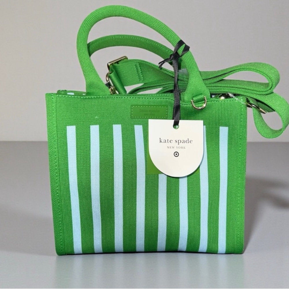 Kate Spade Green Striped Women's Bag - Picture 2 of 4